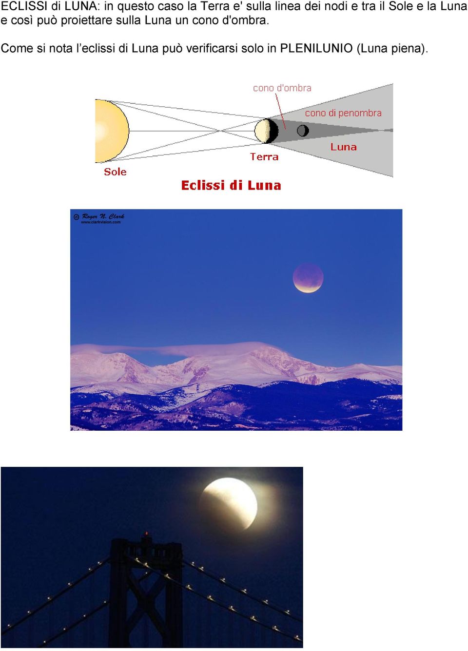 proiettare sulla Luna un cono d'ombra.