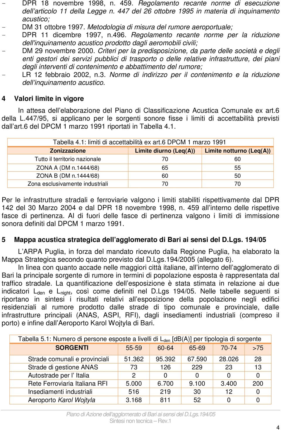 Regolamento recante norme per la riduzione dell'inquinamento acustico prodotto dagli aeromobili civili; - DM 29 novembre 2000.