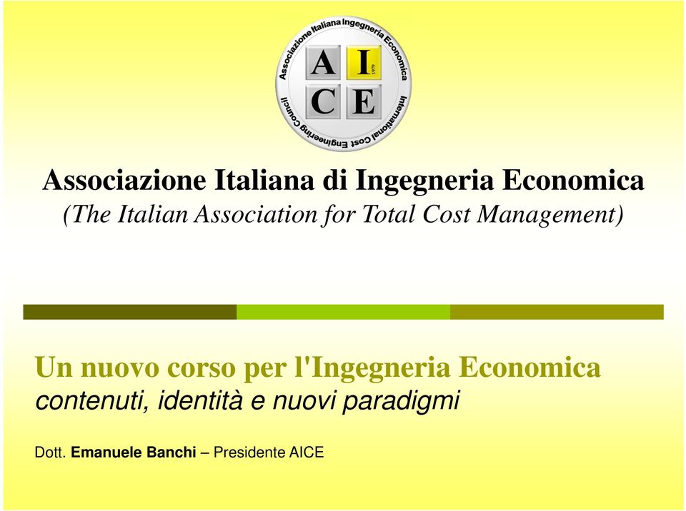 nuovo corso per l'ingegneria Economica contenuti,