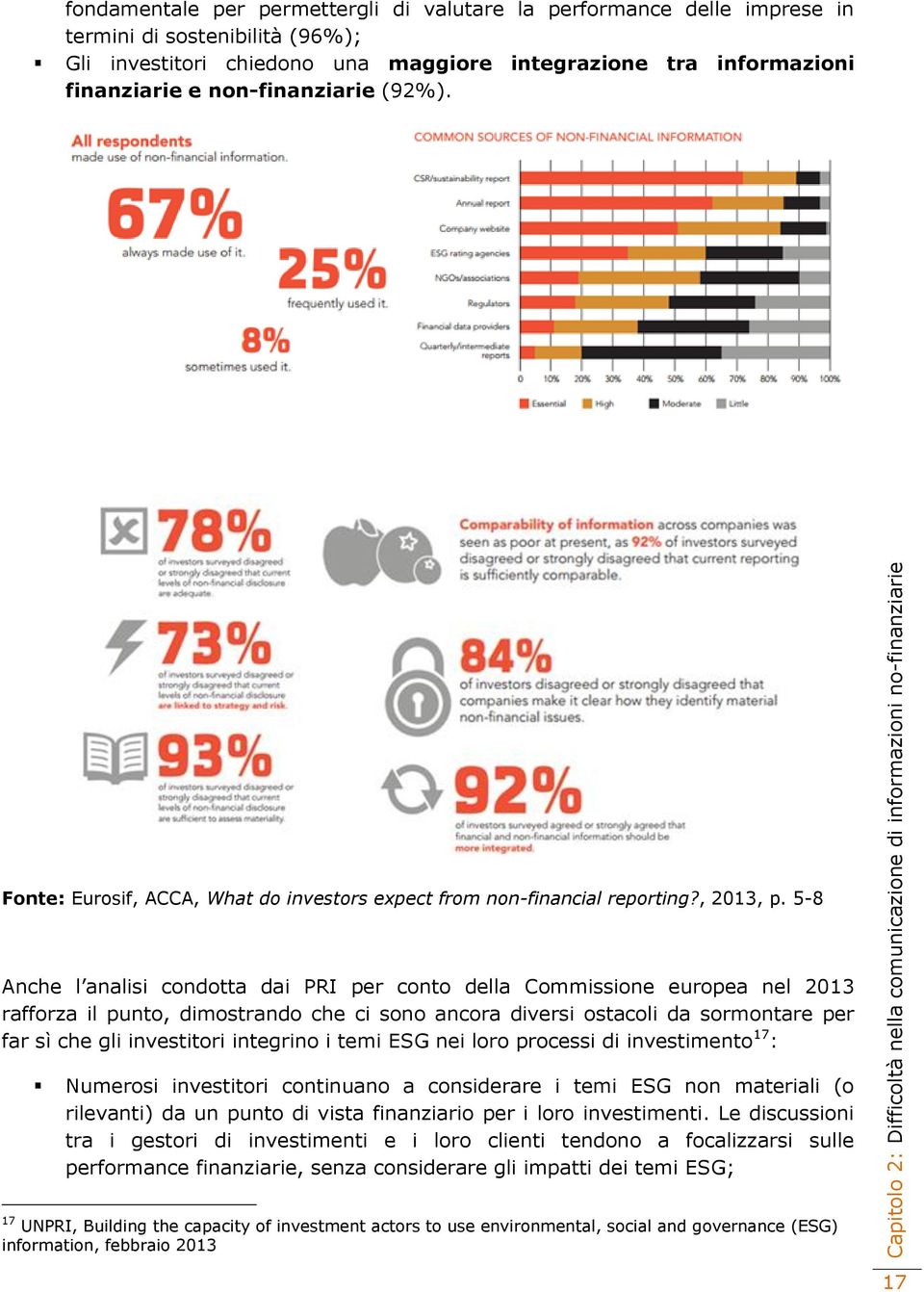 5-8 Anche l analisi condotta dai PRI per conto della Commissione europea nel 2013 rafforza il punto, dimostrando che ci sono ancora diversi ostacoli da sormontare per far sì che gli investitori