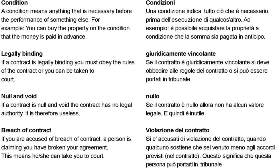 It is therefore useless. Breach of contract If you are accused of breach of contract, a person is claiming you have broken your agreement. This means he/she can take you to court.