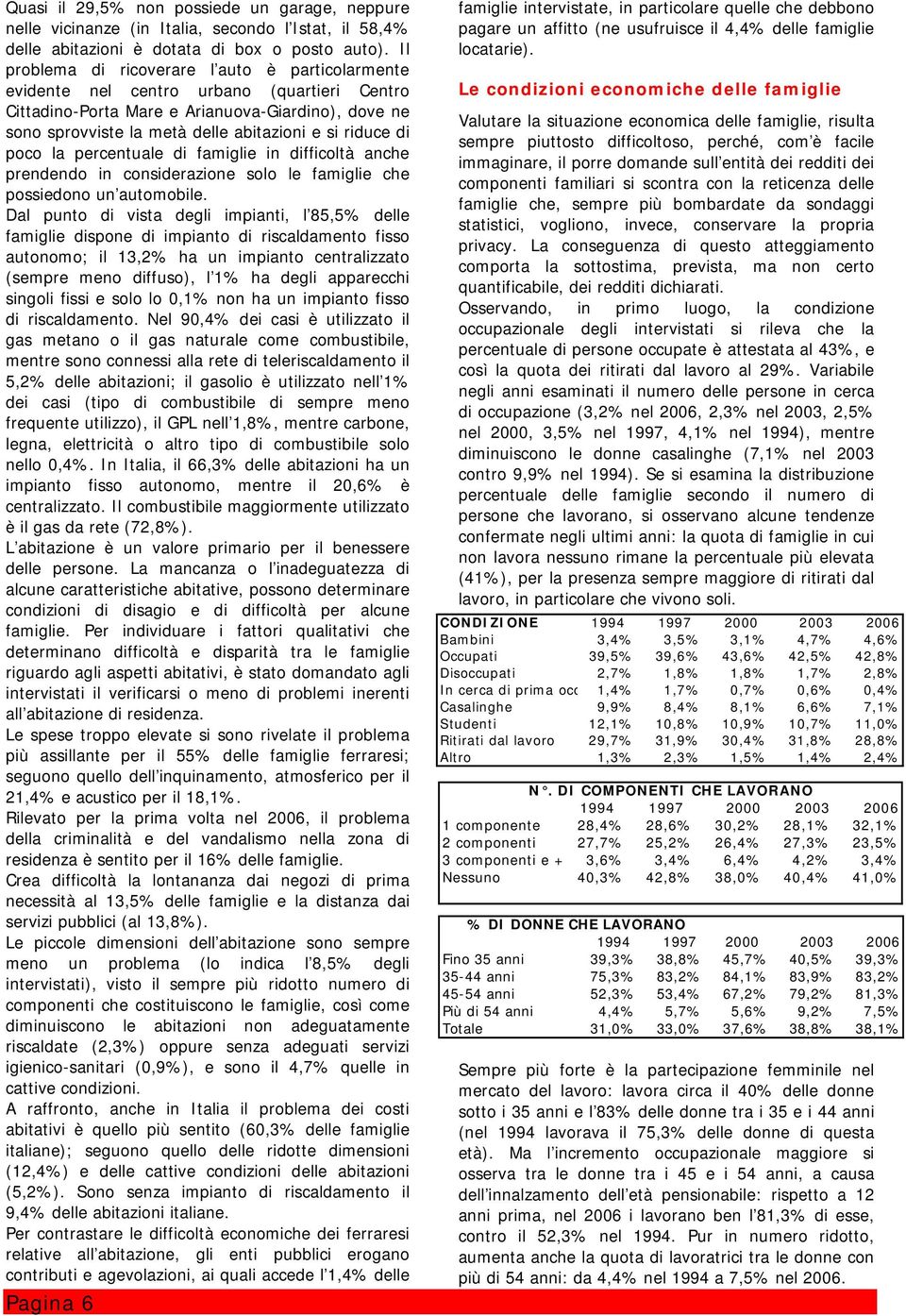 riduce di poco la percentuale di famiglie in difficoltà anche prendendo in considerazione solo le famiglie che possiedono un automobile.