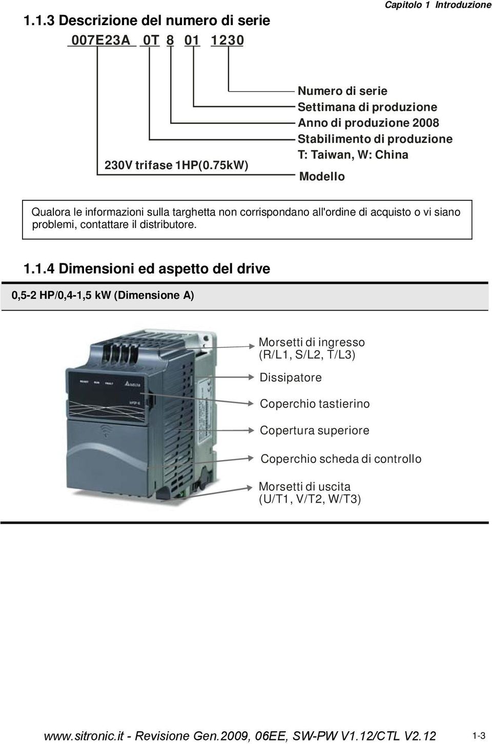 sulla targhetta non corrispondano all'ordine di acquisto o vi siano problemi, contattare il distributore. 1.