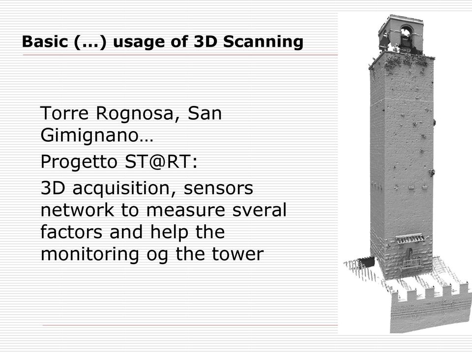 San Gimignano Progetto ST@RT: 3D