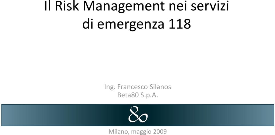 Ing. Francesco Silanos