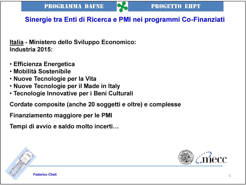 Italy Tecnologie Innovative per i Beni Culturali Cordate composite (anche 20 soggetti