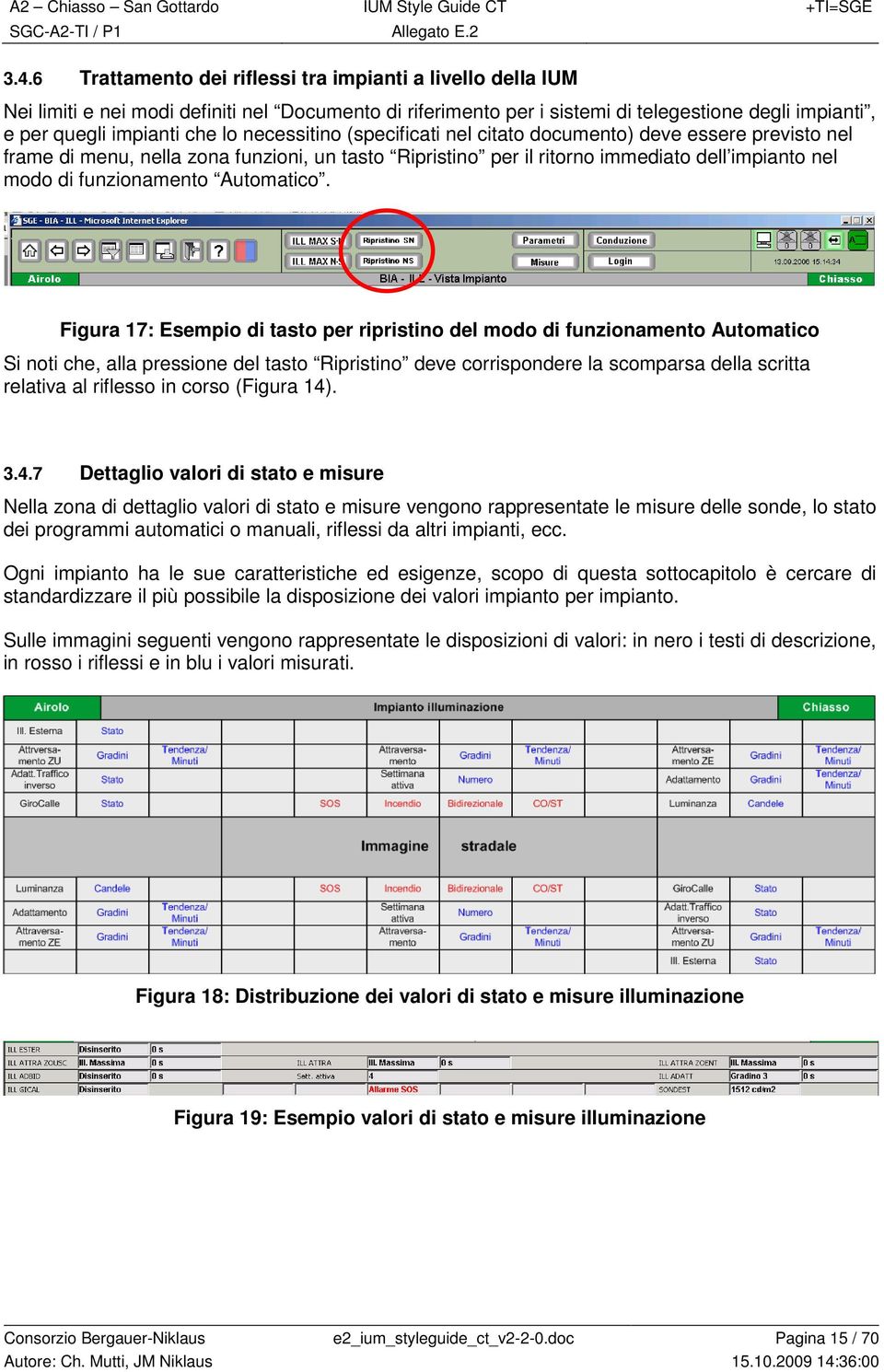 necessitino (specificati nel citato documento) deve essere previsto nel frame di menu, nella zona funzioni, un tasto Ripristino per il ritorno immediato dell impianto nel modo di funzionamento