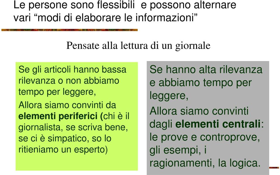 è il giornalista, se scriva bene, se ci è simpatico, so lo ritieniamo un esperto) Se hanno alta rilevanza e abbiamo tempo