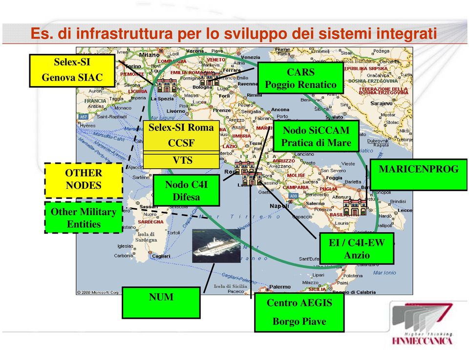 Military Entities Selex-SI Roma CCSF VTS Nodo C4I Difesa Nodo