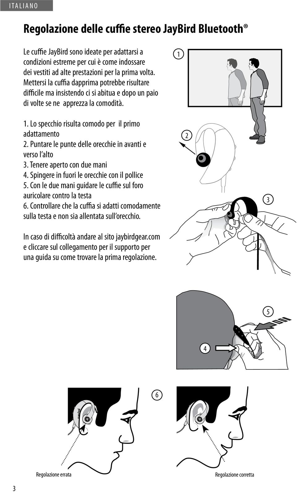 Puntare le punte delle orecchie in avanti e verso l alto 3. Tenere aperto con due mani 4. Spingere in fuori le orecchie con il pollice 5.