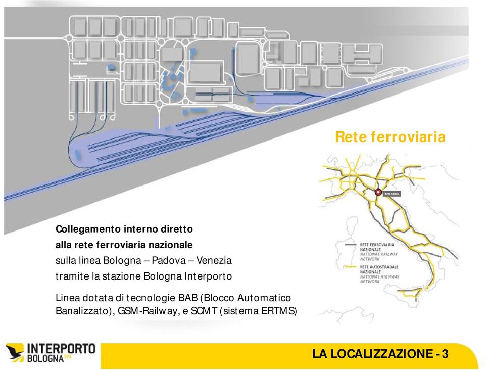 Bologna Interporto Linea dotata di tecnologie BAB (Blocco