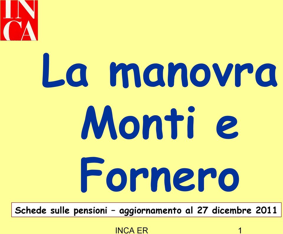 pensioni aggiornamento