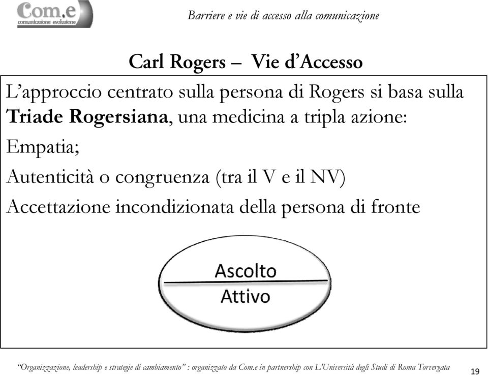 medicina a tripla azione: Empatia; Autenticità o congruenza