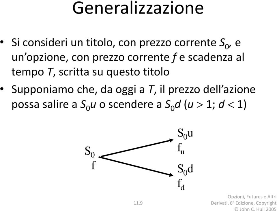 questo titolo Supponiamo che, da oggi a T, il prezzo dell azione possa