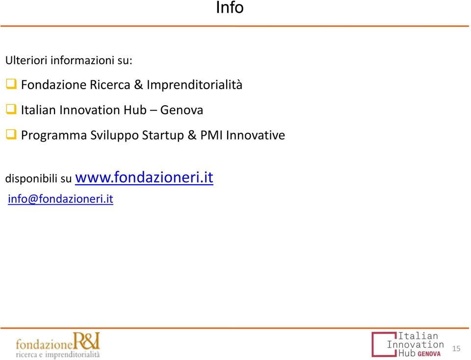 Programma Sviluppo Startup & PMI Innovative