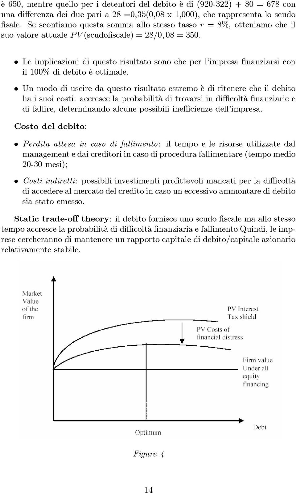 Le implicazioni di questo risultato sono che per l impresa finanziarsi con il 100% di debito èottimale.