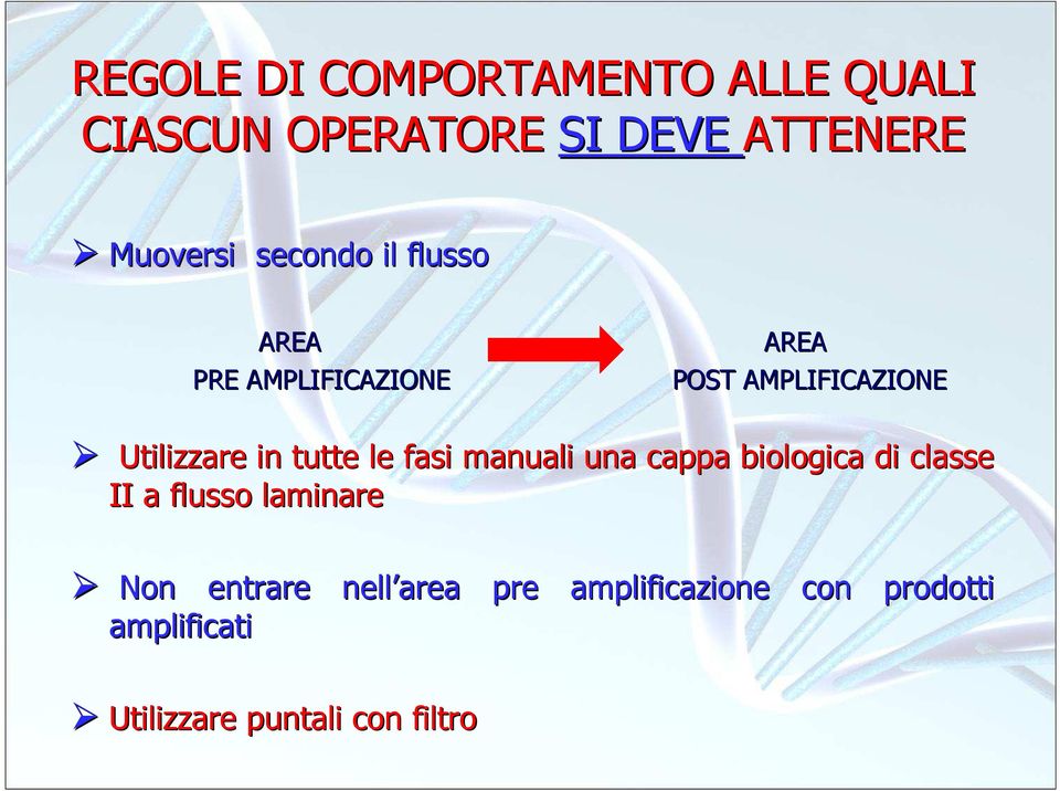 tutte le fasi manuali una cappa biologica di classe II a flusso laminare Non