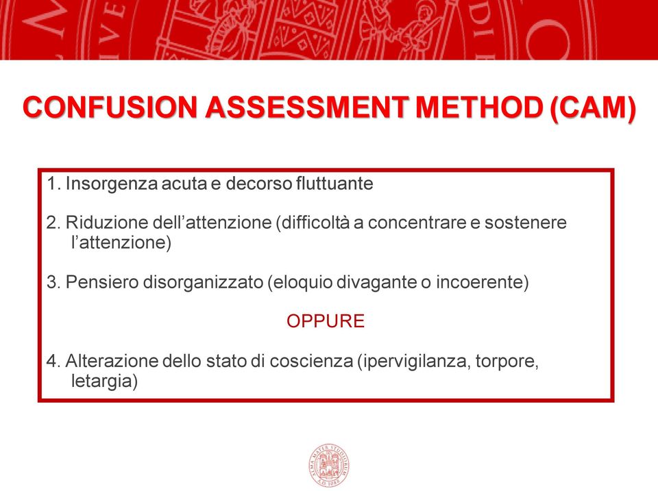 Riduzione dell attenzione (difficoltà a concentrare e sostenere l