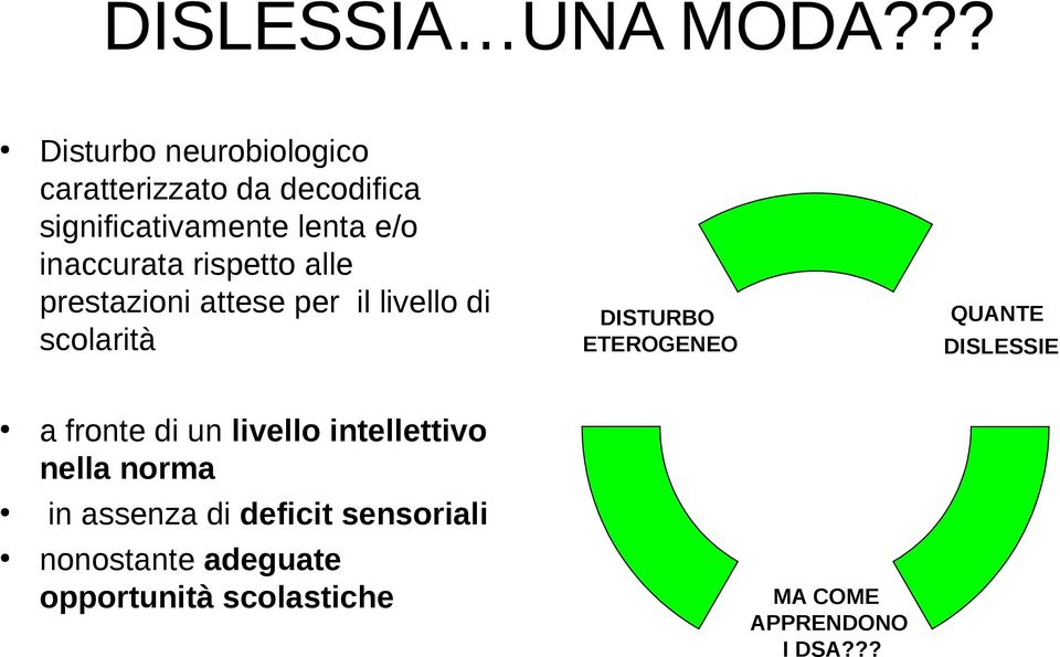 inaccurata rispetto alle prestazioni attese per il livello di scolarità a fronte di un