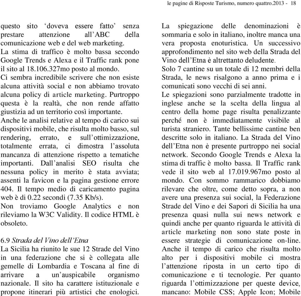 Ci sembra incredibile scrivere che non esiste alcuna attività social e non abbiamo trovato alcuna policy di article marketing.