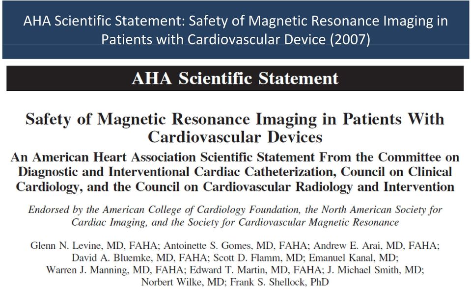 Resonance Imaging in