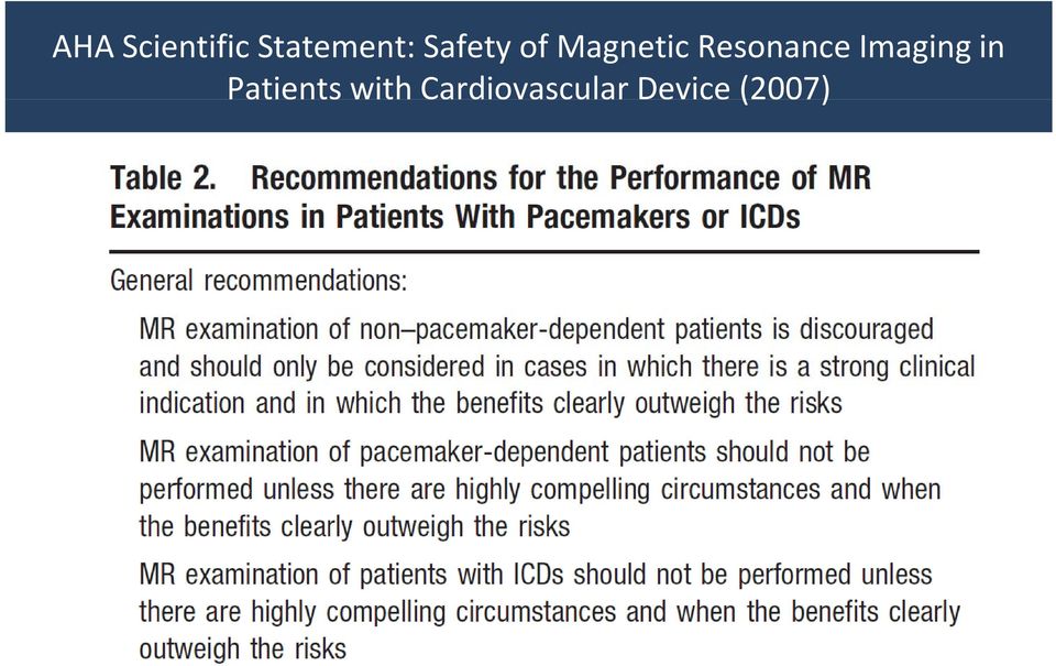 Resonance Imaging in