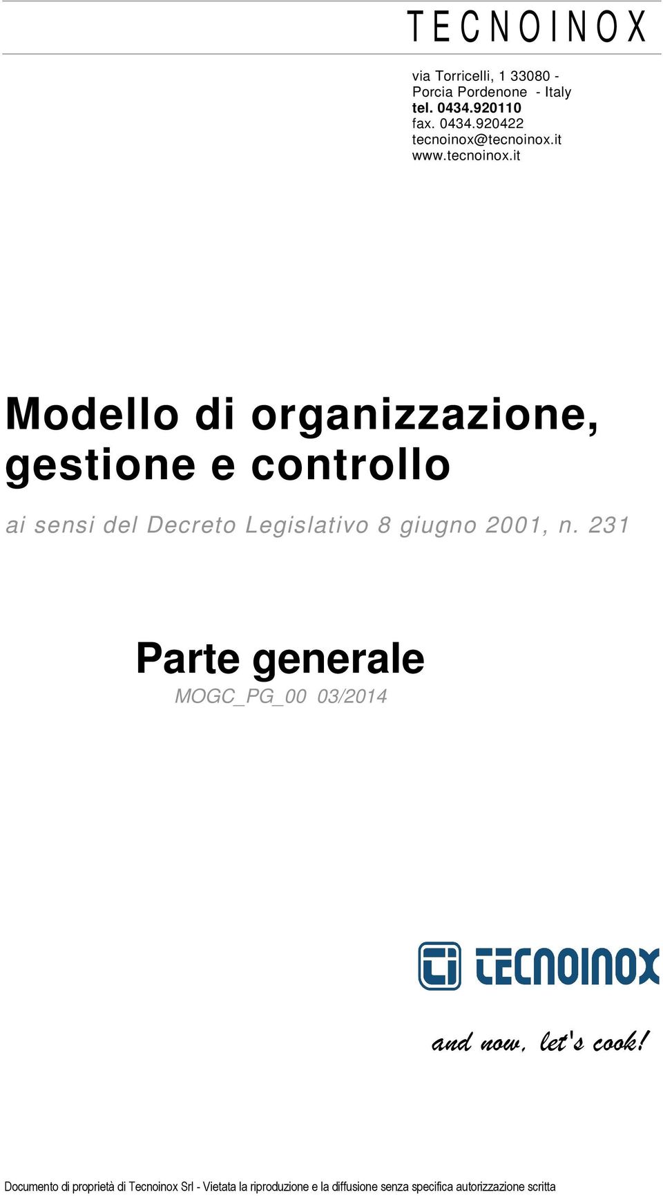 it Modello di organizzazione, gestione e controllo ai sensi del Decreto Legislativo 8 giugno 2001, n.