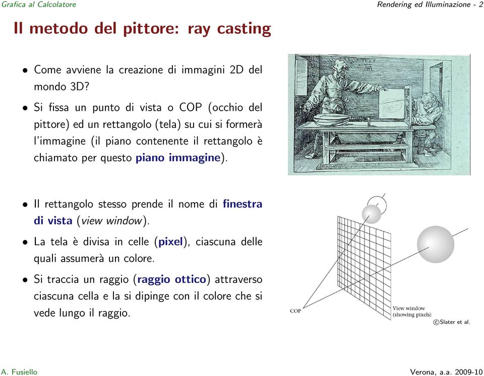 per questo piano immagine). Il rettangolo stesso prende il nome di finestra di vista (view window).