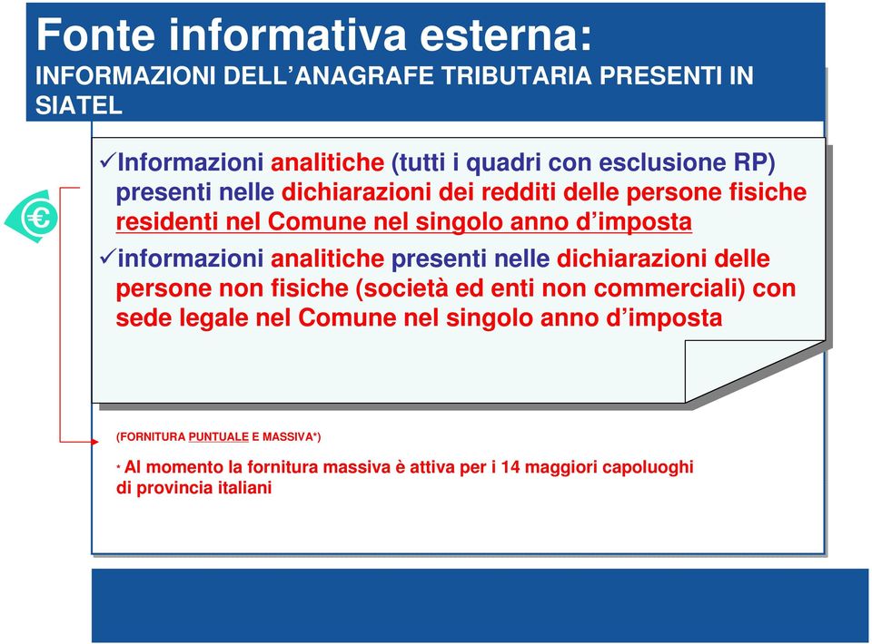 informazioni analitiche presenti nelle dichiarazioni delle persone non fisiche (società ed enti non commerciali) con sede legale nel