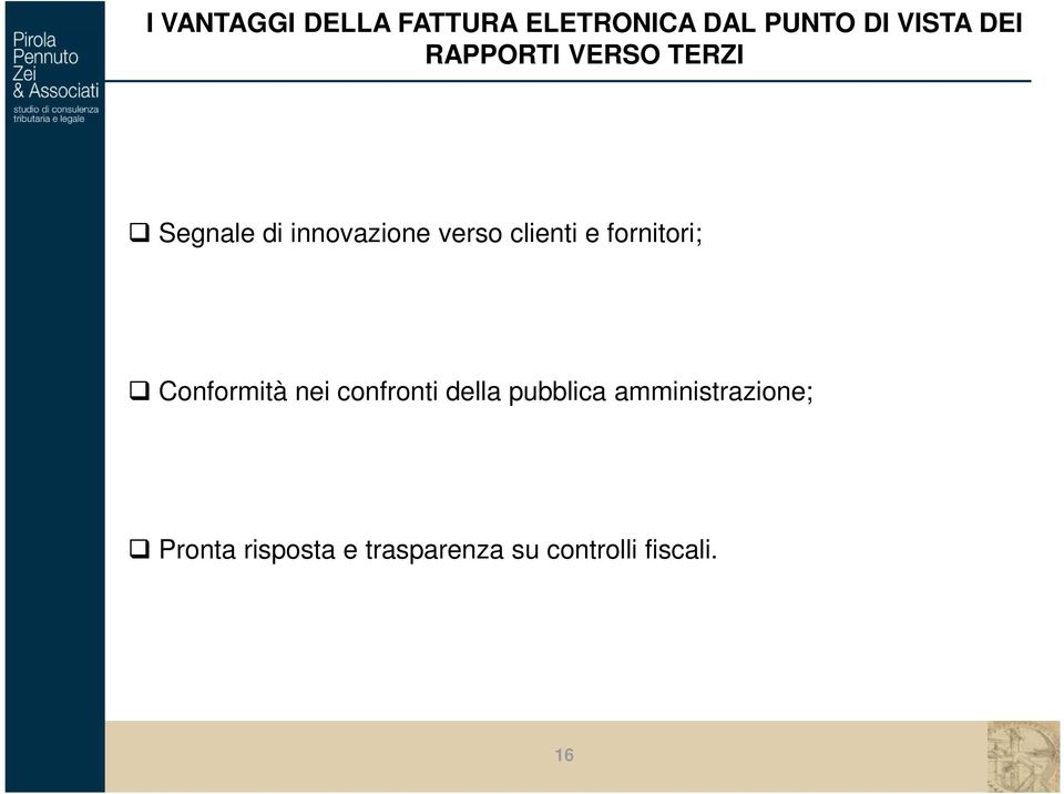 fornitori; Conformità nei confronti della pubblica