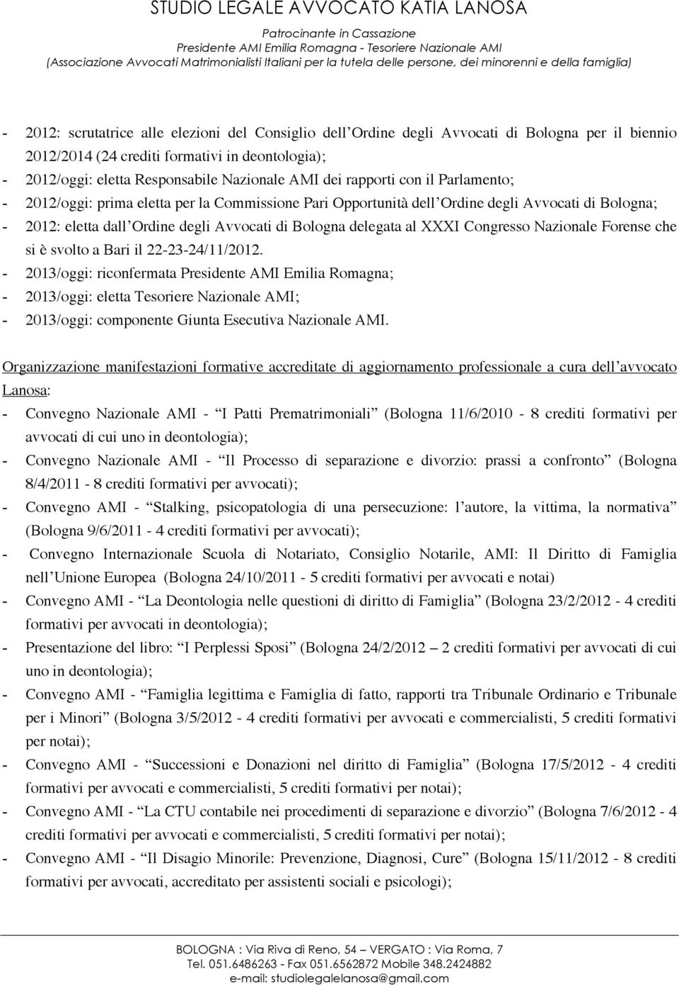 XXXI Congresso Nazionale Forense che si è svolto a Bari il 22-23-24/11/2012.