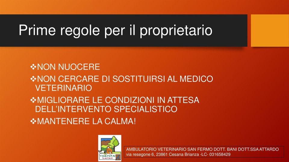 VETERINARIO MIGLIORARE LE CONDIZIONI IN