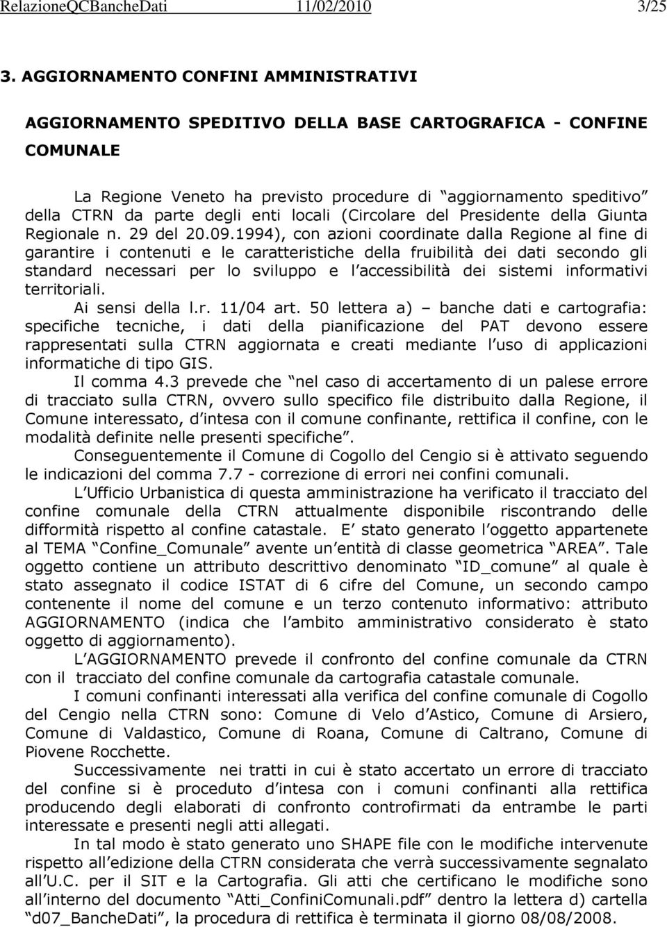 enti locali (Circolare del Presidente della Giunta Regionale n. 29 del 20.09.