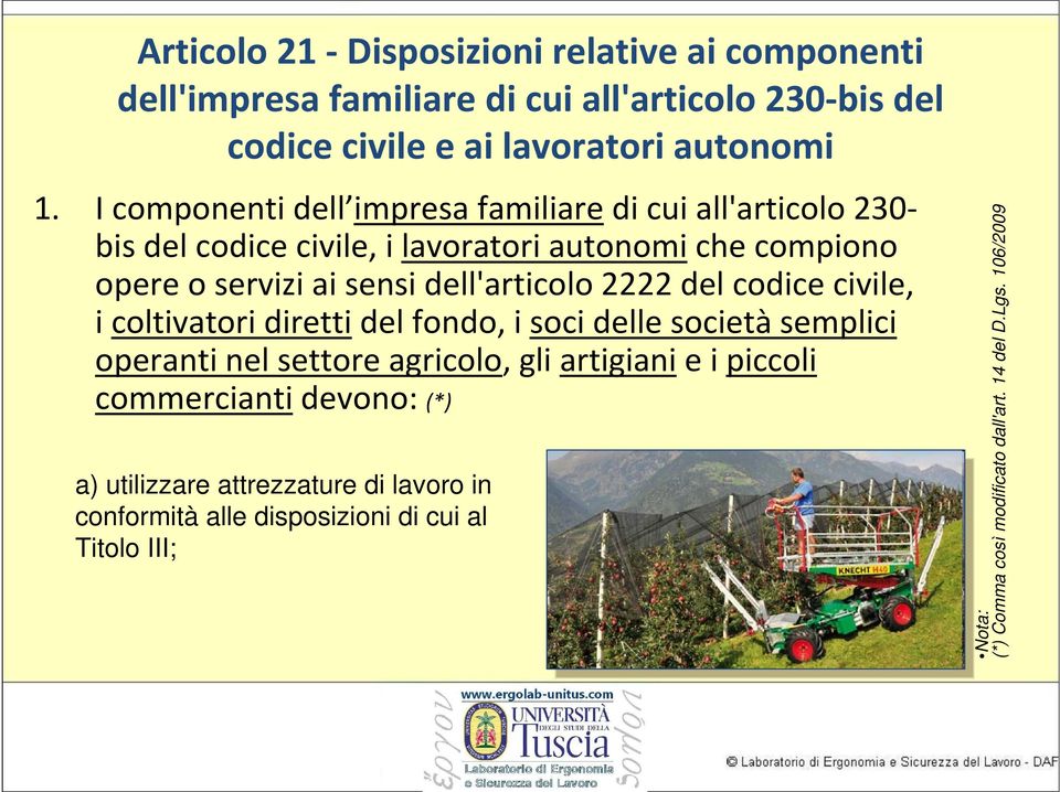 2222 del codice civile, i coltivatori diretti del fondo, i soci delle società semplici operanti nel settore agricolo, gli artigiani e i piccoli commercianti