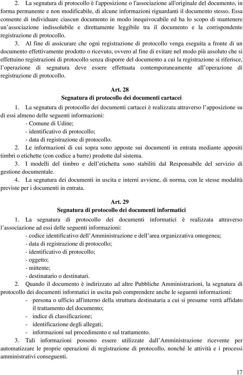 registrazione di protocollo. 3.