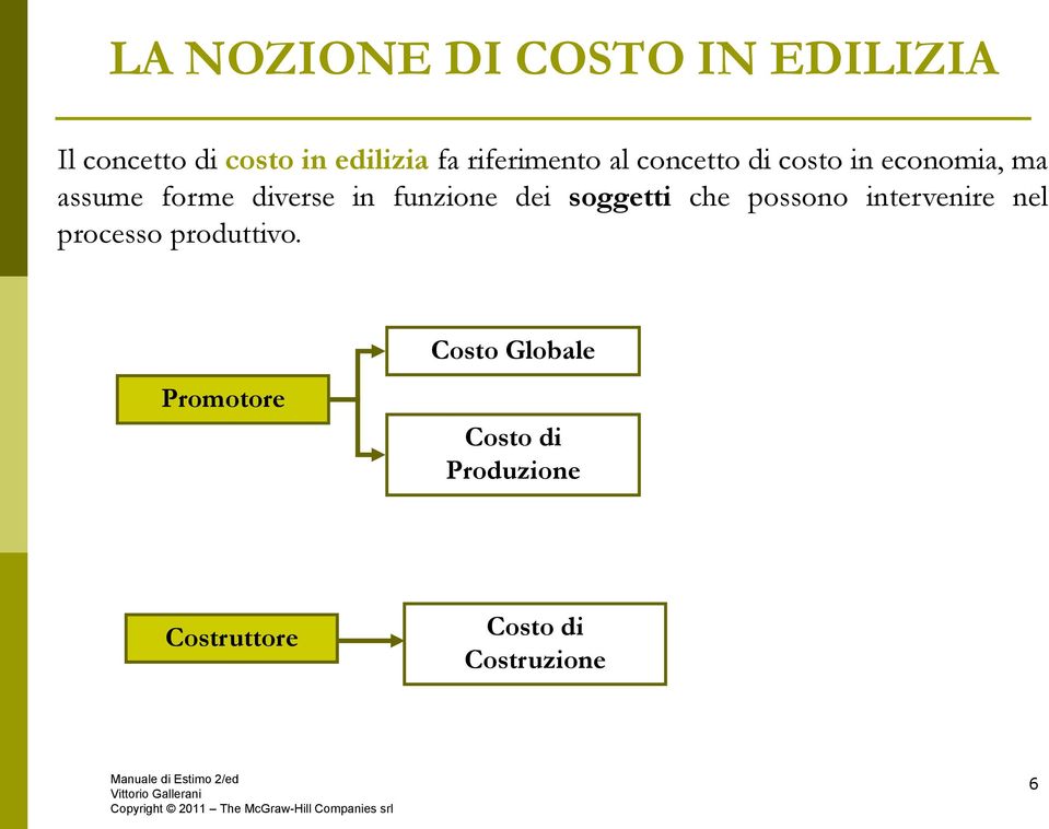 funzione dei soggetti che possono intervenire nel processo produttivo.