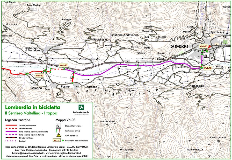 alla descrizione Base cartograica CT50 della Regione Lombardia Scala 1:50.