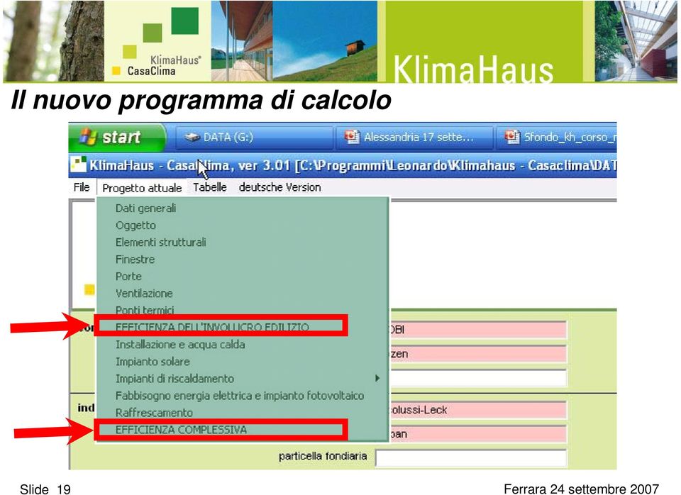 calcolo Slide