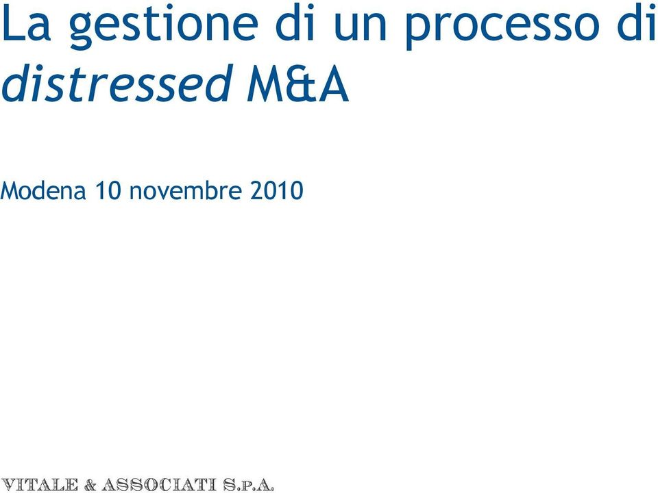 distressed M&A