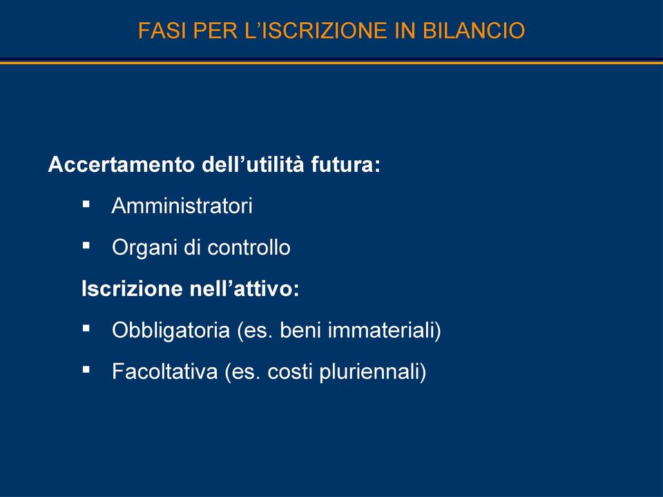 controllo Iscrizione nell attivo: Obbligatoria