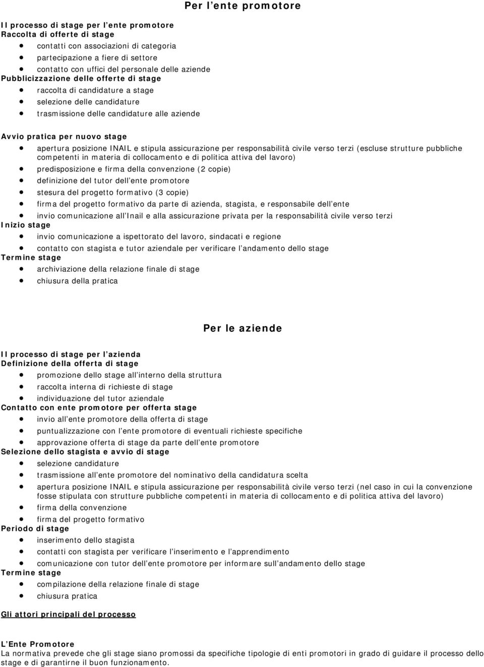 apertura posizione INAIL e stipula assicurazione per responsabilità civile verso terzi (escluse strutture pubbliche competenti in materia di collocamento e di politica attiva del lavoro)