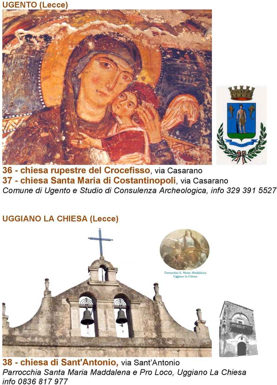 Archeologica, info 329 391 5527 UGGIANO LA CHIESA (Lecce) 38 - chiesa di Sant'Antonio,
