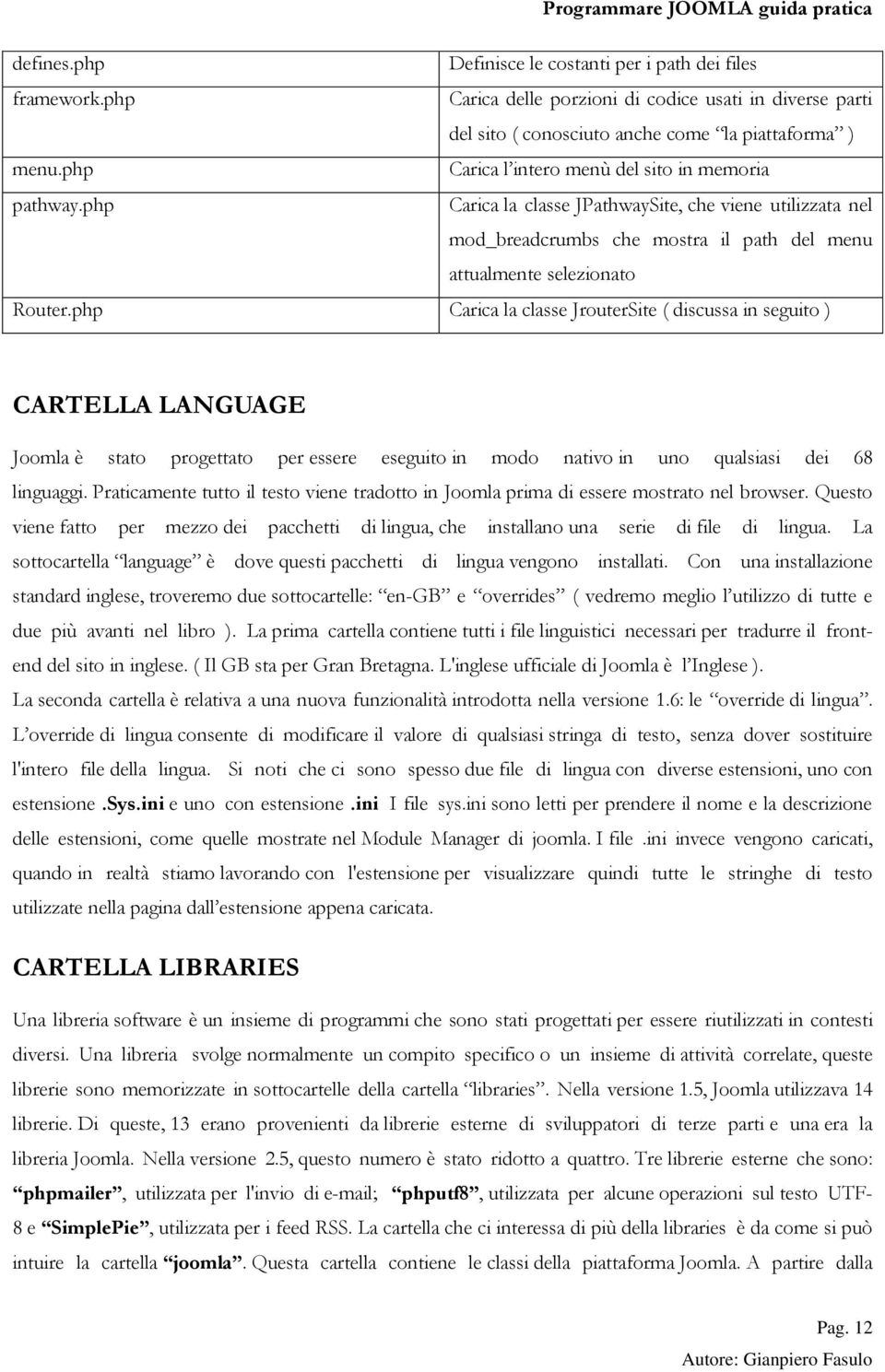 php Carica la classe JPathwaySite, che viene utilizzata nel mod_breadcrumbs che mostra il path del menu attualmente selezionato Router.