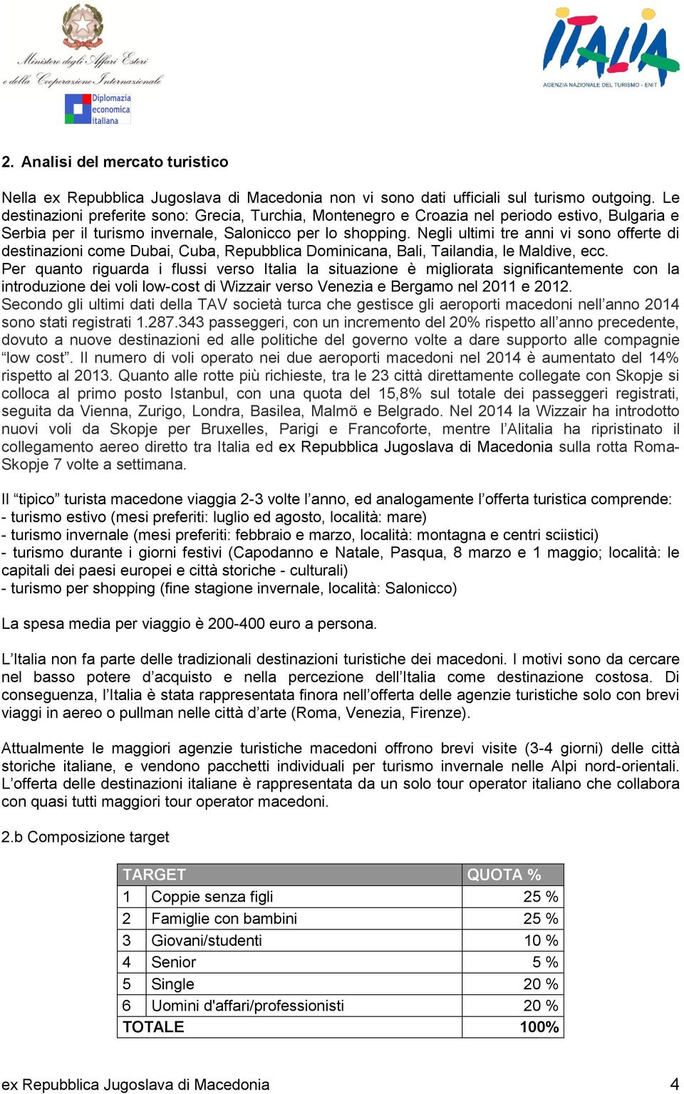 Negli ultimi tre anni vi sono offerte di destinazioni come Dubai, Cuba, Repubblica Dominicana, Bali, Tailandia, le Maldive, ecc.