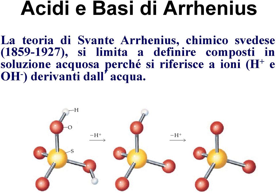 a definire composti in soluzione acquosa perché