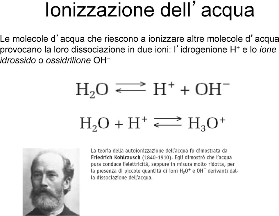 provocano la loro dissociazione in due ioni: l