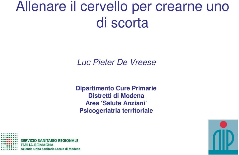 Cure Primarie Distretti di Modena Area