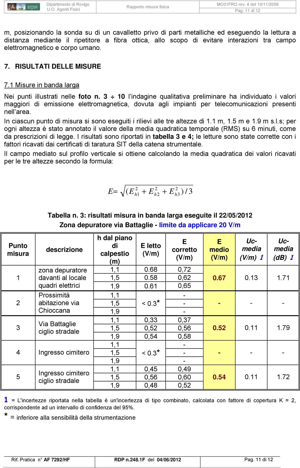 3 10 l indagine qualitativa preliminare ha individuato i valori maggiori di emissione elettromagnetica, dovuta agli impianti per telecomunicazioni presenti nell area.