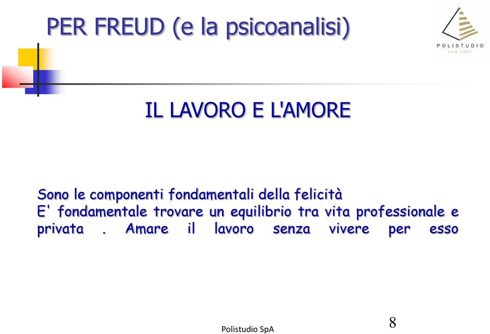 fondamentale trovare un equilibrio tra vita